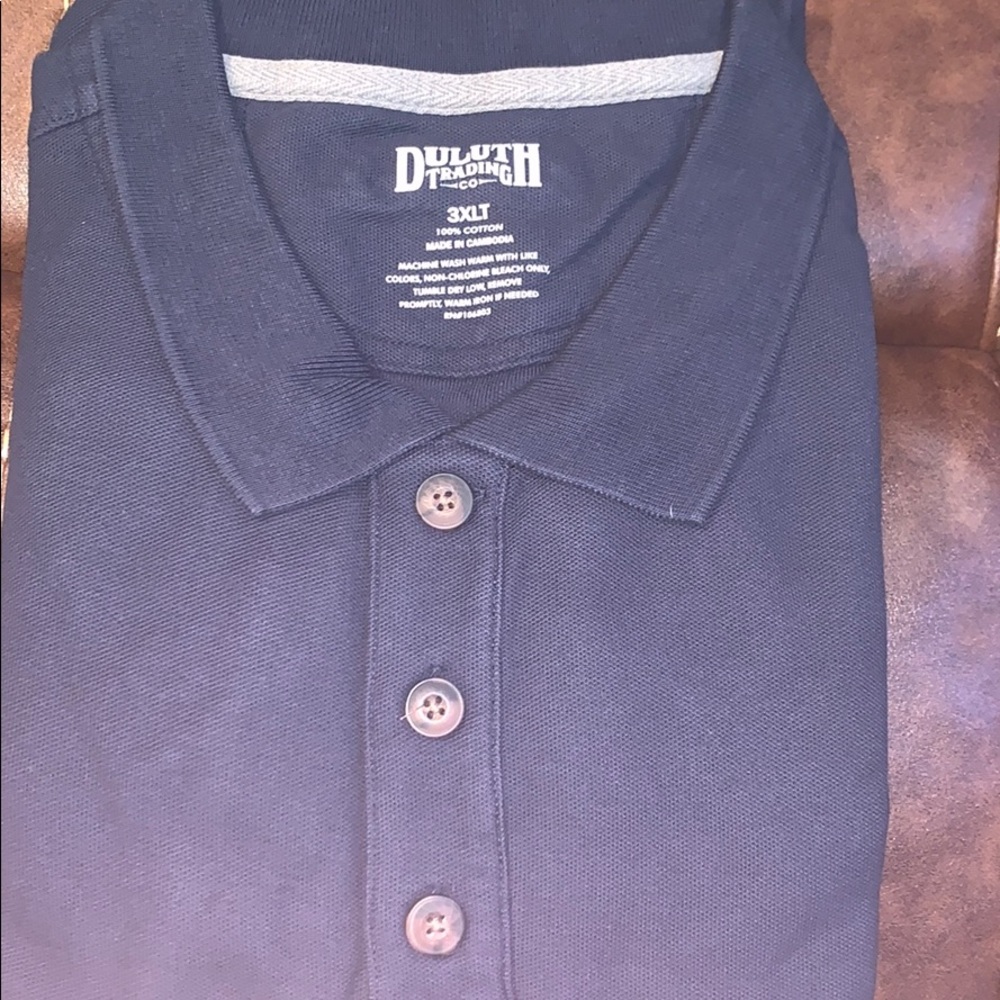 A blue long sleeve shirt